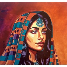 Raees, 18 x 18 Inch, Acrylic On Canvas, Figurative Painting, AC-RAES-002